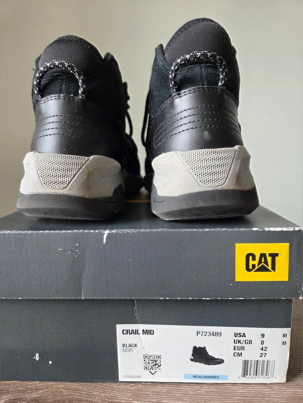 Caterpillar Crail Mid Black Men's Boot with Box Label - Size 9M